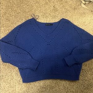 Moon and Madison Blue V-Neck Sweater